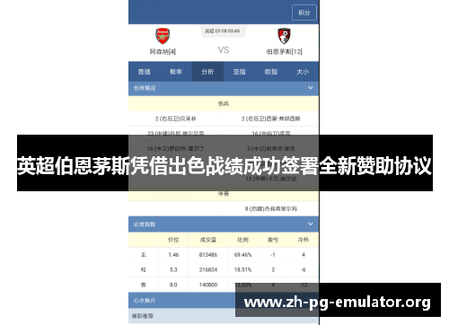 英超伯恩茅斯凭借出色战绩成功签署全新赞助协议 英超伯恩茅斯凭借出色战绩成功签署全新赞助协议